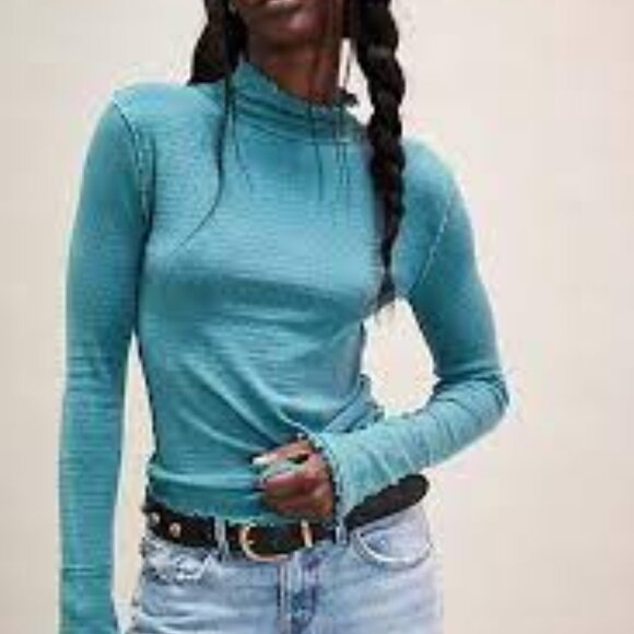 Free People We The Free Sara Pointelle Turtleneck NWT * - Picture 2 of 6